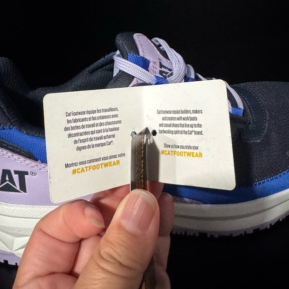 NWT Cat Streamline Women’s 6.5 Composite Toe Safety Shoe in Total Eclipse/Lilac - Picture 8 of 13